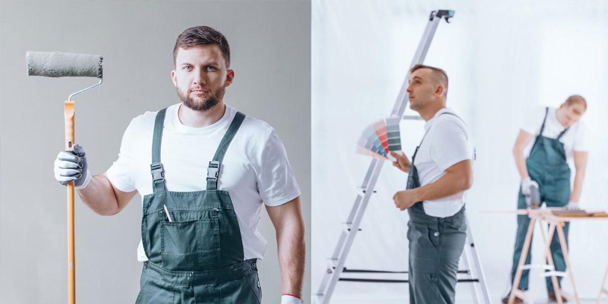 Über uns: Maler des Wisinger-Teams bei der Arbeit